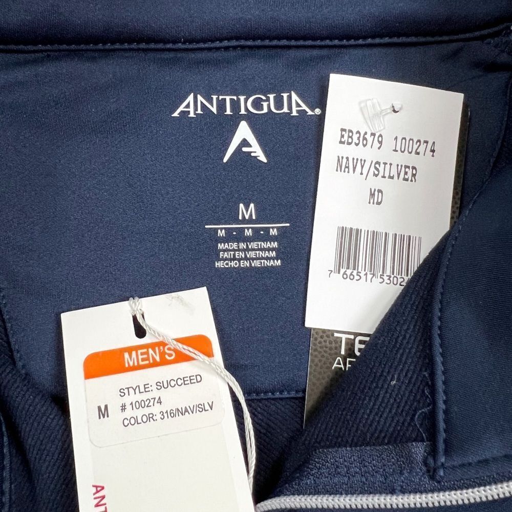 Antigua Men's NFL Houston Texans Blue‎ Succeed Pullover Jacket 1/4 Zip Medium - Picture 6 of 6